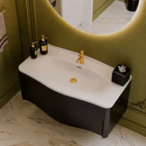 Умывальник Анжело 1100 Белый матовый, Solid Surface