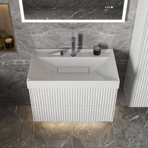 Умывальник Триумф 600 Белый матовый, Solid Surface