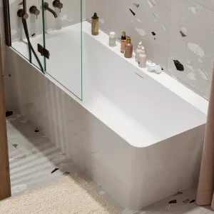Ванна Турин 1600 L, Белый матовый, Solid Surface