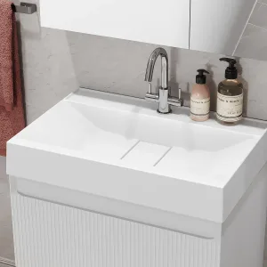 Умывальник Бёрн 800, Белый матовый Solid Surface