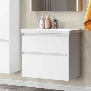 Тумба Киото подвесная 80, белый глянцевый