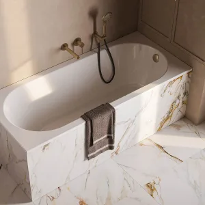 Ванна Борнео 170х70, белый матовый, Solid Surface