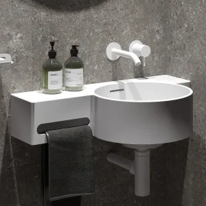 Умывальник Аврора 550, Белый матовый Solid Surface