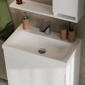 Умывальник Порто 900 Белый матовый, Solid Surface