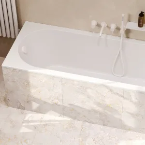 Ванна Борнео 150х75, белый матовый, Solid Surface