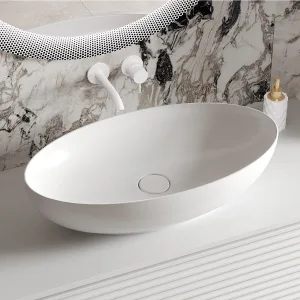Умывальник Алекс 700 Эллипс Белый матовый, Solid Surface