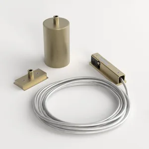 Монтажный элемент Line Magnetic Elektrostandard Brass Line Подвесной комплект для подключения трековой системы освещения к питанию (латунь) (боковой) 85009/00