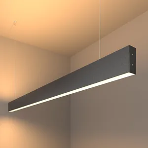 Подвесной светильник Grand Elektrostandard Линейный светодиодный подвесной двусторонний светильник 128см 50W 3000K черная шагрень (101-200-40-128)