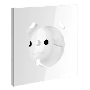 Накладка для розетки с заземлением и защитными шторками, с USB A+C, S70 (белый глянцевый)