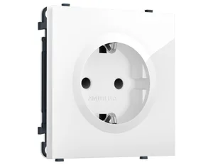 MS107010 Комплект механизма электрической розетки SIGMA Белый глянец 50Hz 2P+E с/з с/ш 16A-250V QUANT PRO (SP1070, PR141)
