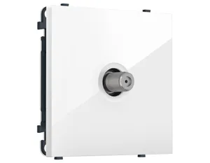 MS113050 Комплект механизма TV розетки SAT SIGMA Белый глянец 5-2400MHz 3.5dB QUANT PRO (SP1130, PR215)