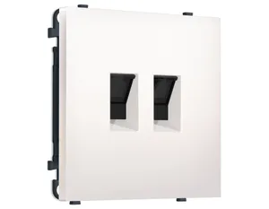 MS212110 Комплект механизма компьютерной двойной розетки SIGMA Жемчуг RJ-45 (8P8C) CAT6 с/ш QUANT PRO (SP2121, PR189)
