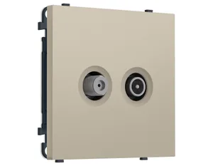 MS353310 Комплект механизма розетки TV оконечной + SAT SIGMA Кашемир 5-862MHz 3.5dB/950-2150MHz 3.8dB QUANT PRO (SP3533, PR217)