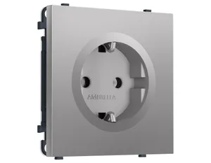 MS506010 Комплект механизма электрической розетки SIGMA Сталь матовый 50Hz 2P+E с/з 16A-250V QUANT PRO (SP5060, PR141)