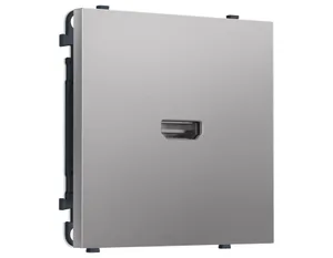 MS514030 Комплект механизма розетки HDMI 2.1 SIGMA Сталь матовый 30V/900MS 4K-120HZ 8K-60Hz QUANT PRO (SP5140, PR223)