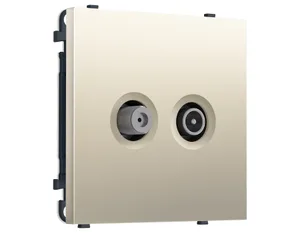 MS553310 Комплект механизма розетки TV оконечной + SAT SIGMA Шёлк 5-862MHz 3.5dB/950-2150MHz 3.8dB QUANT PRO (SP5533, PR217)