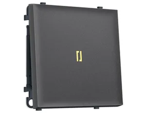 MS652010 Комплект механизма 1-кл выключателя с подсветкой 3200K SIGMA Антрацит серый 10A-250V QUANT PRO (SP6520, PR101, G11Y)
