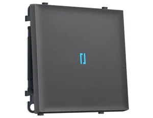 MS652020 Комплект механизма 1-кл выключателя с подсветкой 10000K SIGMA Антрацит серый 10A-250V QUANT PRO (SP6520, PR101, G17B)