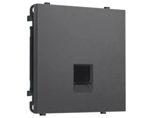 MS662010 Комплект механизма компьютерной розетки SIGMA Антрацит серый RJ-45 (8P8C) CAT6 с/ш QUANT PRO (SP6620, PR188)