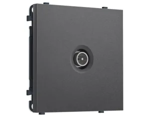 MS663005 Комплект механизма TV розетки оконечной экранированной SIGMA Антрацит серый 5-1000MHz 3dB QUANT PRO (SP6630, PR199)