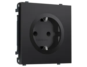MS807010 Комплект механизма электрической розетки SIGMA Черный матовый 50Hz 2P+E с/з с/ш 16A-250V QUANT PRO (SP8070, PR141)