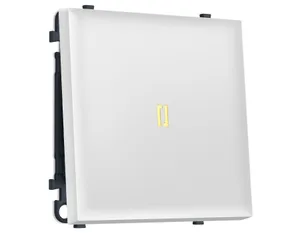 MS822010 Комплект механизма 1-кл выключателя с подсветкой 3200K SIGMA Белый мягкое касание 10A-250V QUANT PRO (SP8220, PR101, G11Y)