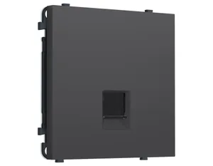 MS912005 Комплект механизма компьютерной розетки SIGMA Графит Мягкое касание RJ-45 экранированной с/ш QUANT PRO (SP9120, PR185)