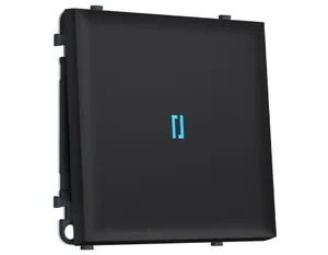 MS982020 Комплект механизма 1-кл выключателя с подсветкой 10000K SIGMA Черный Мягкое касание 10A-250V QUANT PRO (SP9820, PR101, G17B)