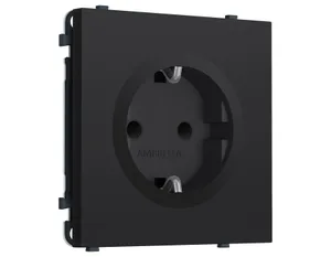 MS987010 Комплект механизма электрической розетки SIGMA Черный Мягкое касание 50Hz 2P+E с/з с/ш 16A-250V QUANT PRO (SP9870, PR141)