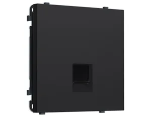 MS992005 Комплект механизма компьютерной розетки SIGMA Черный Мягкое касание RJ-45 экранированной с/ш QUANT PRO (SP9920, PR185)