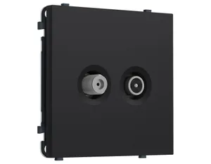 MS993310 Комплект механизма розетки TV оконечной + SAT SIGMA Черный Мягкое касание 5-862MHz 3.5dB/950-2150MHz 3.8dB QUANT PRO (SP9933, PR217)