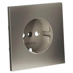 Накладка для розетки с заземлением, S70 Metal (никель)
