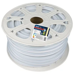 Светодиодный шнур Uniel ULS-N21-2835-120LED/m-8mm-IP67-220V-8W/m-50M-YELLOW бобина