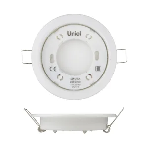 Встраиваемый светильник Uniel GX53/H2 WHITE 10 PROM