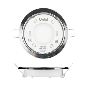 Встраиваемый светильник Uniel GX53/H2 CHROME 10 PROM