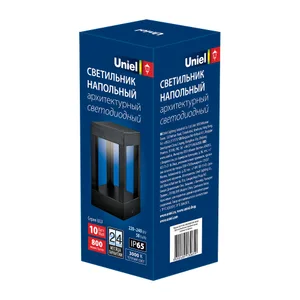 Уличный наземный светильник Uniel Ulu ULU-T03A-10W/3000K IP65 BLACK