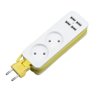 Удлинитель Uniel Travel S-CT2-1,5U WHITE/GREEN