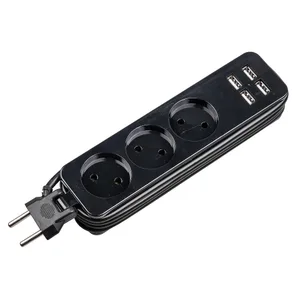 Удлинитель Uniel Travel S-CT3-1,8U BLACK