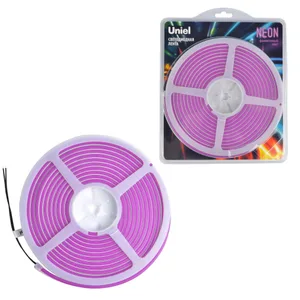 LED лента Uniel ULS-N01-2835-120LED/m-6mm-IP67-DC12V-9W/m-5M-PURPLE блистер