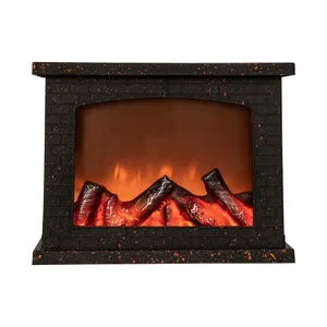 Новогоднее украшение Uniel ULD-L2821-005/DNC/RED BLACK FIREPLACE