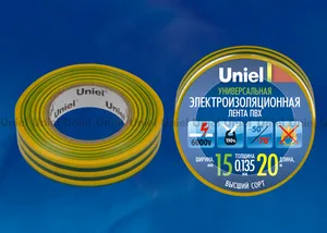 Изоляционная лента Uniel UIT-135P 20/15/01 YGR