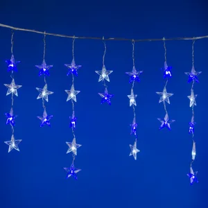 Занавес светодиодный фигурный Звёздочки-1 Uniel ULD-E5505-196/DTK WHITE-BLUE IP20 STARS-1