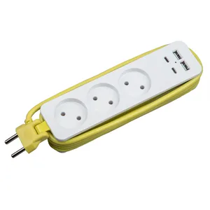 Удлинитель Uniel Travel S-CT3-1,8UC WHITE/GREEN