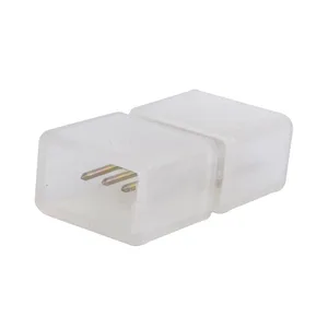 Соединитель контактный прямой для светодиодных лент 220В 5050 RGB Uniel UTC-K-14/B67-RGB CLEAR 005 POLYBAG