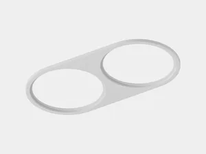 Рамка двойная круглая белая, C-2MINI-FR2R-WH, SWG LUMKER 00-00036685