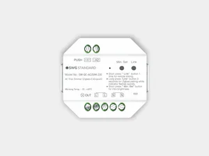 Универсальный диммер Quick control TRIAC 220В, Zigbee 3.0 + 2.4G + Push, SWG Standard 00-00038613