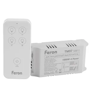 Выключатель дистанционный 230V 1000W 4-х канальный Feron 50811