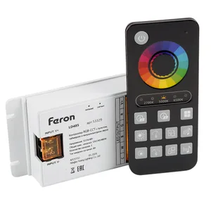 Контроллер RGB для светодиодной ленты с пультом, таймером и визуализатором звука Feron 53329