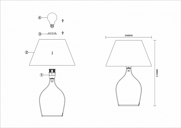 Настольная лампа Filly 1310/1T