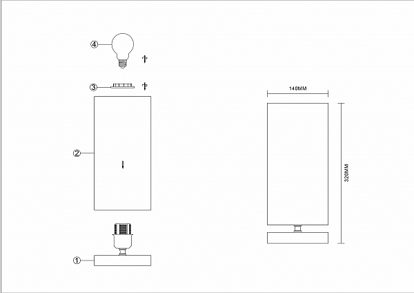 Настольная лампа Woody 1306/1T
